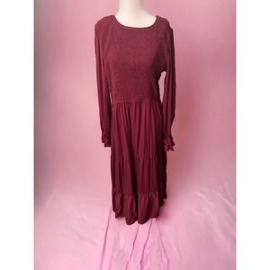 Nwt maroon long maxi holiday dress